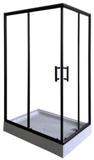 Душевой уголок Parly с поддоном 120x80см чёрный ZQ121B-L